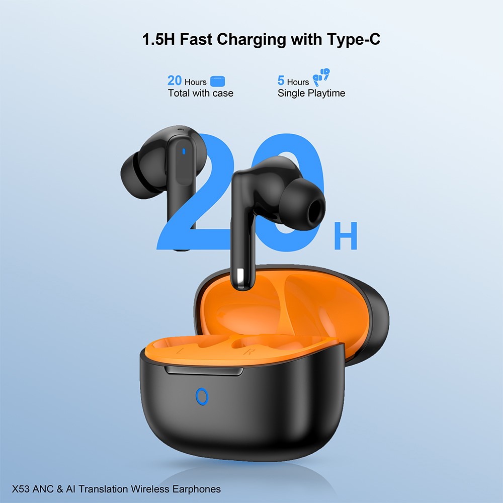 XUNDD X53 ANC and Al Translation Wireless Earphones description image 2